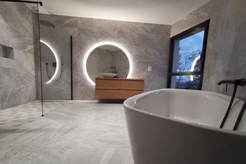  baignoire îlot et douche italienne